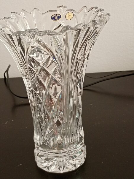 Vaza de cristal Bohemian+ cutia originala